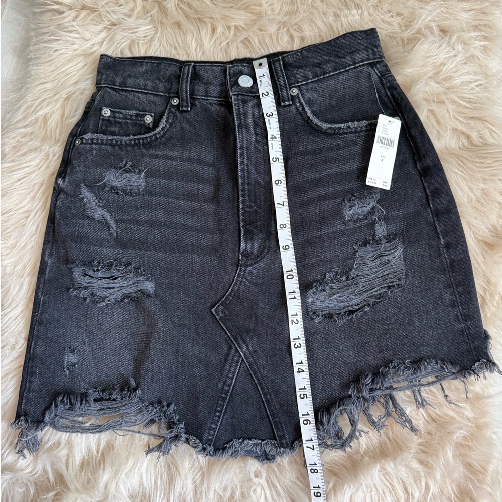 NWT Anthropologie Pilcro Destroyed Denim Mini Skirt - Picture 11 of 14